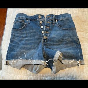 Madewell high waisted denim shorts size 27